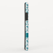 Coques Case-Mate iPhone Fille Turquoise Turquoise Tropical Floral (Dos/Droite)