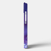 Coques Case-Mate iPhone Fille violet avec Parties scintillant argent Monog (Verso / Gauche)