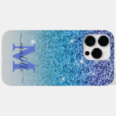 Coques Case-Mate iPhone Fille violet et Parties scintillant bleue Ombre Mo (Verso (horizontal))