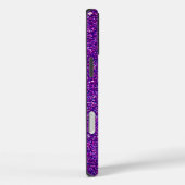 Coques Case-Mate iPhone Fille violet imprimé paillettes stylé et mignon (Verso / Droite)
