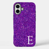Coques Case-Mate iPhone Fille violet imprimé paillettes stylé et mignon (Verso)