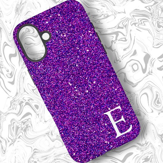 Coques Case-Mate iPhone Fille violet imprimé paillettes stylé et mignon