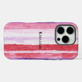 Coques Case-Mate iPhone Fille violet rose rouge vif rayures (Verso (horizontal))