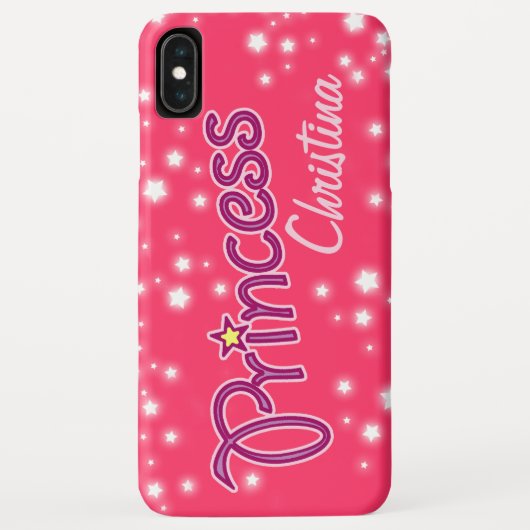 Coques Case-Mate iPhone Filles appelées rose lumineux graphique d'étoile (Dos)