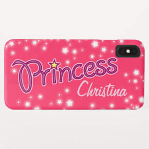 Coque Pour iPhone XS Max Filles appelées rose lumineux graphique d'étoile