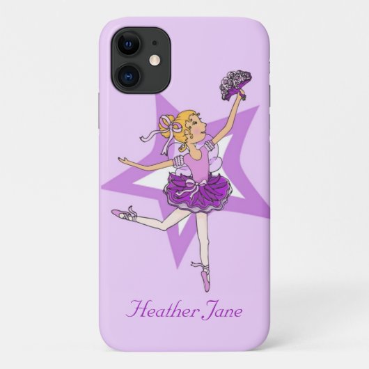 Coques Case-Mate iPhone Filles ballerine blonde cheveux violet (Dos)
