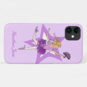 Coques Case-Mate iPhone Filles ballerine blonde cheveux violet (Dos (Horizontal))