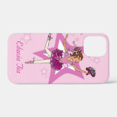 Coques Case-Mate iPhone Filles ballerine cheveux foncé nommé rose (Verso (horizontal))