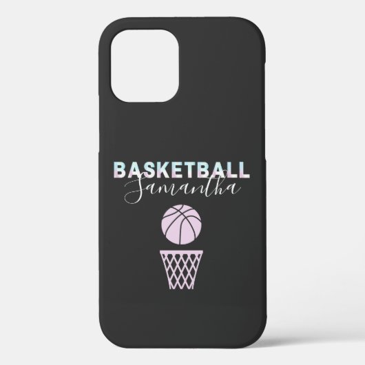 Coques Case-Mate iPhone Filles Basketball Nom joli Panier Personnalisé (Verso)