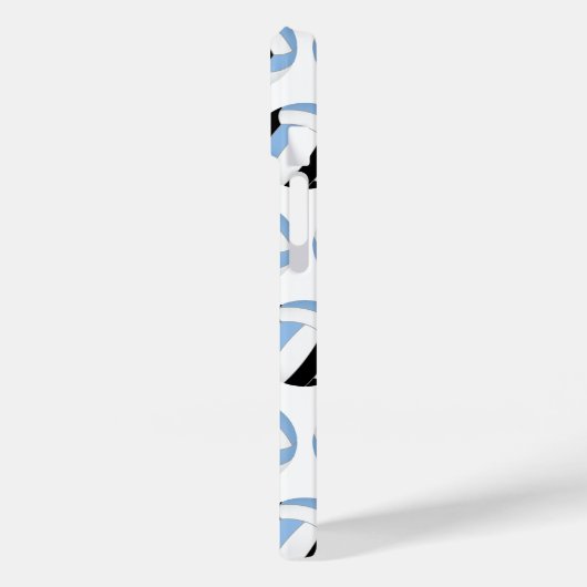 Coques Case-Mate iPhone filles bleu clair noir volleyballs motif (Verso / Gauche)