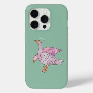 Coque iPhone 15 Pro Filles d'oies Duo d'oies fantaisistes d'art folk