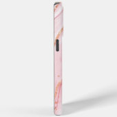 Coques Case-Mate iPhone Filles en marbre rose et or (Verso / Droite)