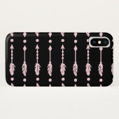 Coques Case-Mate iPhone Filles Flèches Rose & Noir Bohème Chic (Dos (Horizontal))