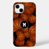 Coques Case-Mate iPhone filles garçons monogrammed basketballs motif (Verso)
