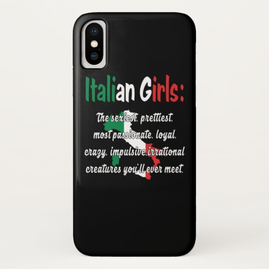 COQUES Case-Mate iPhone FILLES ITALIENNES FUNNY (Dos)