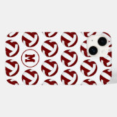 Coques Case-Mate iPhone filles maroon blanc volleyballs motif (Verso (horizontal))