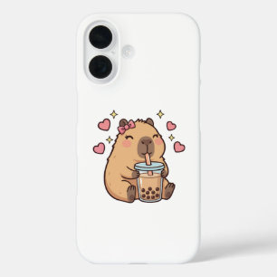 Coques iPhone 16 Filles Mignonnes Capybara Ramen Kawaii Thé Kawaii