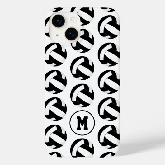 Coques Case-Mate iPhone filles noir blanc volleyballs motif (Verso)
