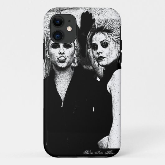 Coques Case-Mate iPhone Filles - noires et caisse blanche d'Iphone 5 (Dos)