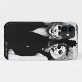 Coques Case-Mate iPhone Filles - noires et caisse blanche d'Iphone 5 (Dos (Horizontal))