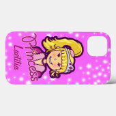 Coques Case-Mate iPhone Filles nommé princesse étoile lilas rose (Verso (horizontal))