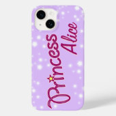 Coques Case-Mate iPhone Filles nommées princesse étoile lilas mauve (Verso)