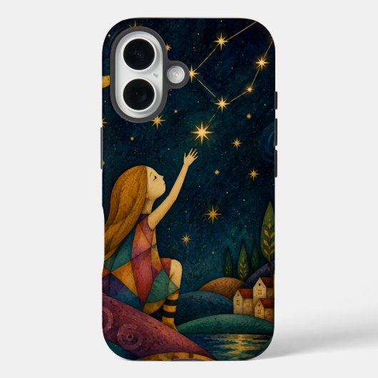 COQUES Case-Mate iPhone FILLETTE FANTAISISTE ATTRAPANT LES ÉTOILES (Verso)