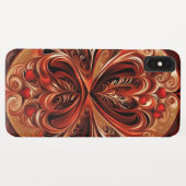 Coques Case-Mate iPhone Fils & Coeurs cannelle or rouge noir (Dos (Horizontal))
