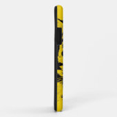 Coques Case-Mate iPhone Fin de visage de tigre (noir et jaune) (Dos/Droite)