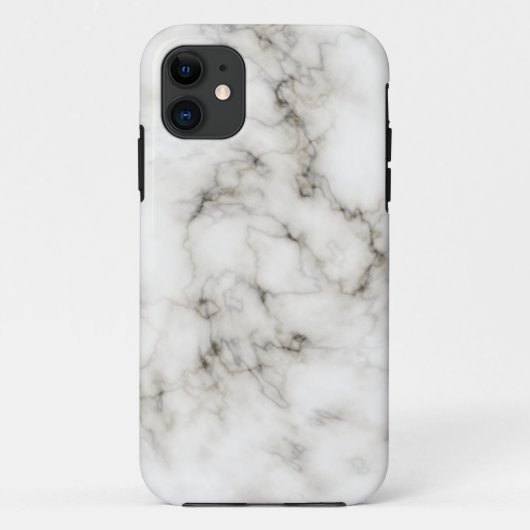 Coques Case-Mate iPhone Finition en marbre d'ébène ivoire (Dos)