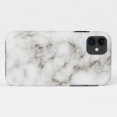 Coques Case-Mate iPhone Finition en marbre d'ébène ivoire (Dos (Horizontal))