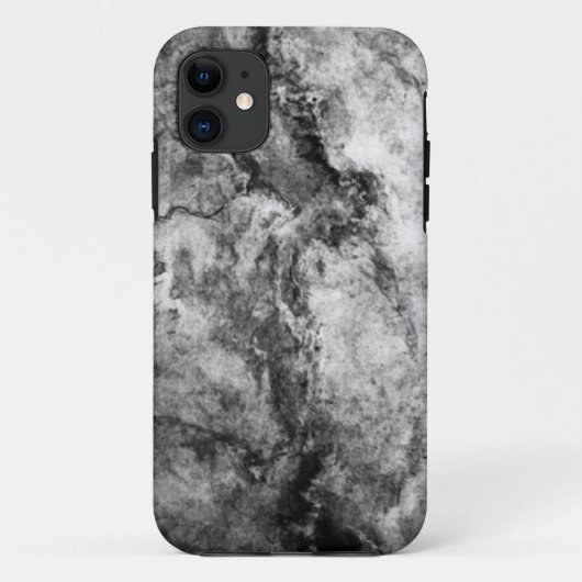 Coques Case-Mate iPhone Finition en marbre noir et blanc strié de fumée (Dos)