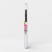 Coques Case-Mate iPhone Finition or et aquarelle florale de Camellia (Dos/Gauche)