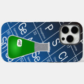 Coques Case-Mate iPhone Fiole Erlenmeyer vert (avec initiales) Chimie (Verso (horizontal))