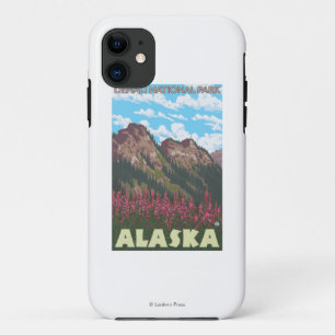 Coque Case-Mate Pour iPhone Fireweed et montagnes - parc national de Denali,