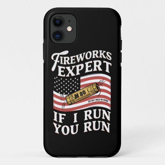 Coques Case-Mate iPhone Fireworks Expert Si J'Exécute Vous Exécutez 4 juil (Dos)