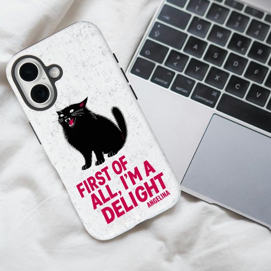 Coques Case-Mate iPhone First Of All I'm A Delight Roaring Black Cat