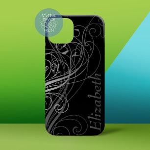 Coque Pour iPhone 15 Fissures Abstraites avec zone pour le nom