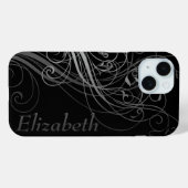Coques Case-Mate iPhone Fissures Abstraites avec zone pour le nom (Verso (horizontal))
