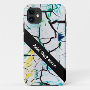 Case-Mate iPhone Case Fissures Abstraites en bleu jaune vert