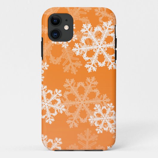 Coques Case-Mate iPhone Flacon de Noël orange et blanc (Dos)