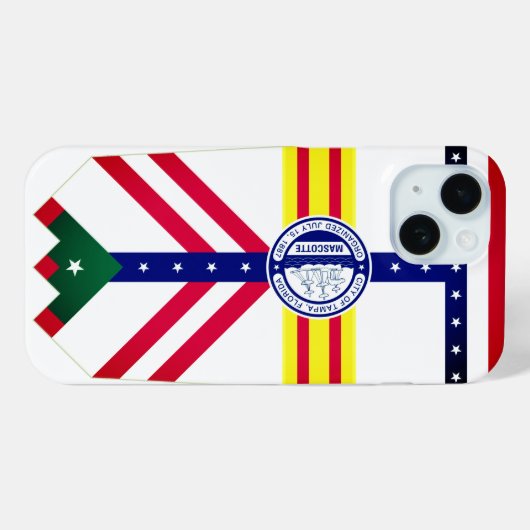 Coques Case-Mate iPhone Flag of Tampa, Florida (Verso (horizontal))