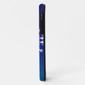 Coques Case-Mate iPhone FLAKE DE NEIGE en bleu (Dos/Gauche)