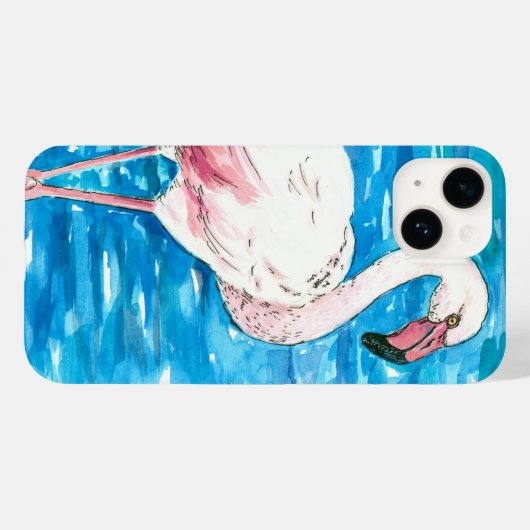 Coques Case-Mate iPhone flamant rose (Verso (horizontal))