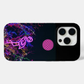 Coques Case-Mate iPhone Flamant rose à la soirée dansante. (Verso (horizontal))