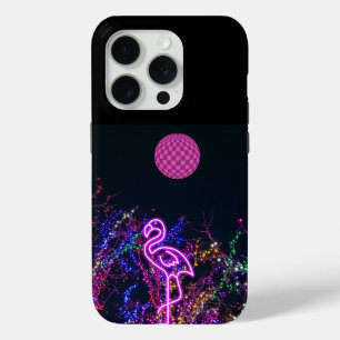 Coque iPhone 15 Pro Flamant rose à la soirée dansante.