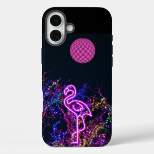 Coques iPhone 16 Plus Flamant rose à la soirée dansante.