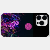 Coques Case-Mate iPhone Flamant rose à la soirée dansante. Coque-coque iph (Verso (horizontal))