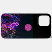 Coques Case-Mate iPhone Flamant rose à la soirée dansante. Coque-coque iph (Verso (horizontal))