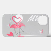 Coques Case-Mate iPhone Flamant rose Amour côté Monogramme IPad Mini horiz (Verso (horizontal))